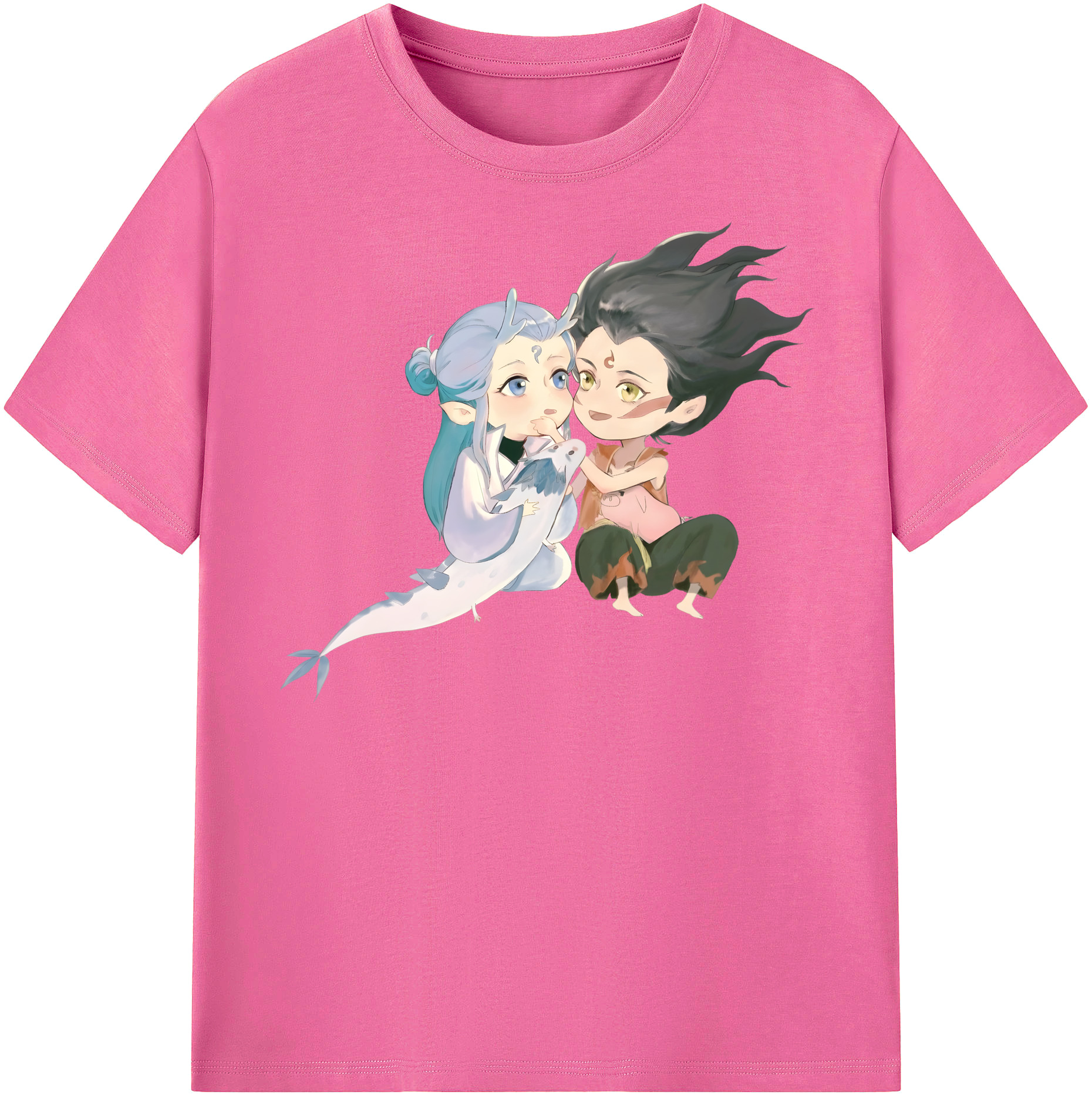 （画像用） Ne Zha 2 ナタ 魔童の大暴れ レディースカジュアルプリントTシャツ（綿100％）
